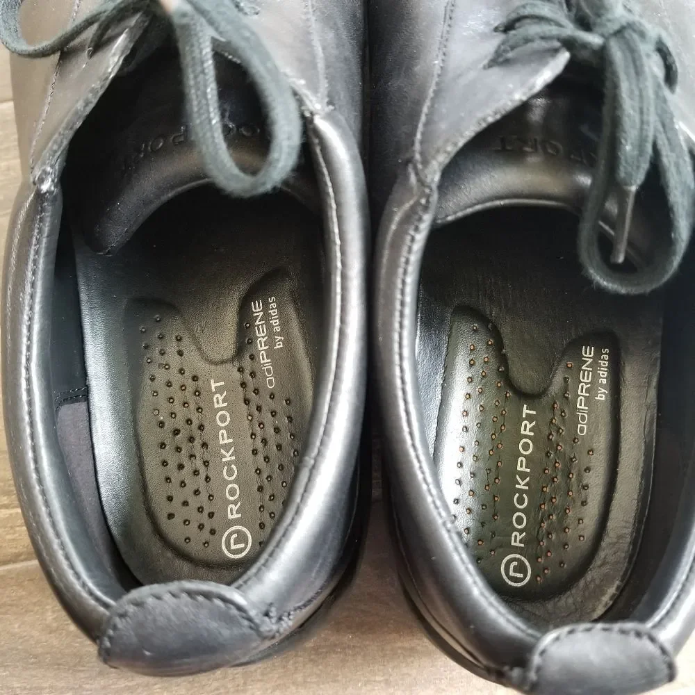 Rockport Mens adiprene black dress shoes size 10M leather
